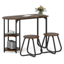 3-Piece Industrial Dining Table Set for Small Space by LJGDeals