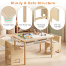 Kids Activity Table and Chair Set with Adjustable Height