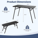 3-Piece Metal Patio Dining Set with Table and 2 Benches by LJGDeals
