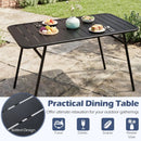 3-Piece Metal Patio Dining Set with Table and 2 Benches by LJGDeals