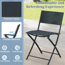 3 Piece Outdoor Folding Patio Bistro Set with Tempered Glass Coffee Table and 2 Patio Chairs by LJGDeals