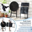 3 Piece Outdoor Folding Patio Bistro Set with Tempered Glass Coffee Table and 2 Patio Chairs by LJGDeals
