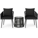 3-Piece Outdoor Furniture Set with Cushions for Porch Garden by LJGDeals