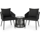 3-Piece Outdoor Furniture Set with Cushions for Porch Garden by DirectDeals