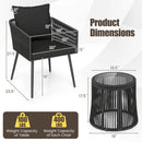 3-Piece Outdoor Furniture Set with Cushions for Porch Garden by DirectDeals