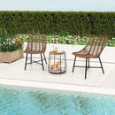 3 Piece Outdoor Furniture Set with Pet Housefor Patio Yard-Brown