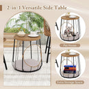 3 Piece Outdoor Furniture Set with Pet Housefor Patio Yard-Brown by LJGDeals