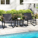 3 Piece Outdoor Rocking Bistro Set Porch Rocker Chairs-Gray by LJGDeals