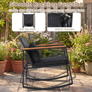 3-Piece Rocking Bistro Set with Cushions & Glass Table by LJGDeals