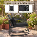 3-Piece Rocking Bistro Set with Cushions & Glass Table by LJGDeals