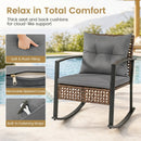 3-Piece Rocking Chair Patio Set with Glass Coffee Table by DirectDeals