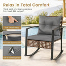 3-Piece Rocking Chair Patio Set with Glass Coffee Table by LJGDeals