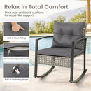 3-Piece Outdoor Rocking Chair Set with Coffee Table - Gray by LJGDeals