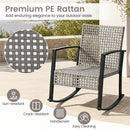 3-Piece Outdoor Rocking Chair Set with Coffee Table - Gray by LJGDeals