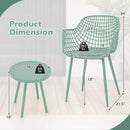 3 Piece Patio Chair Set with PP Seat and Tabletop for Porch by LJGDeals