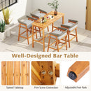 3-Piece Patio Counter Height Bar Set with Cushioned Stools by LJGDeals