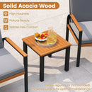 3 Piece Patio Furniture Set Outdoor Conversation Set with Coffee Table-Grey by LJGDeals