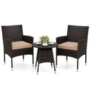 3 Piece Patio Furniture Set Outside Bistro Set for Porch by LJGDeals