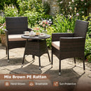 3 Piece Patio Furniture Set Outside Bistro Set for Porch by LJGDeals