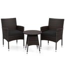 3 Piece Patio Furniture Set Outside Bistro Set for Porch by DirectDeals