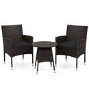 3 Piece Patio Furniture Set Outside Bistro Set for Porch by LJGDeals