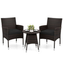 3 Piece Patio Furniture Set Outside Bistro Set for Porch by DirectDeals