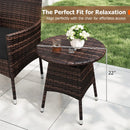 3 Piece Patio Furniture Set Outside Bistro Set for Porch by LJGDeals