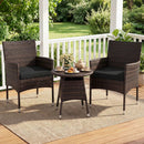 3 Piece Patio Furniture Set Outside Bistro Set for Porch by DirectDeals
