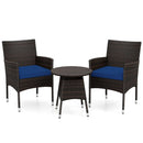3 Piece Patio Furniture Set Outside Bistro Set for Porch by LJGDeals