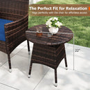3 Piece Patio Furniture Set Outside Bistro Set for Porch by LJGDeals