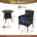 3 Piece Patio Furniture Set Outside Bistro Set for Porch by DirectDeals