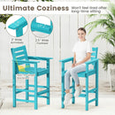 3-Piece Patio HDPE Bar Set with Square High-Top Table for Backyard and Poolside by DirectDeals