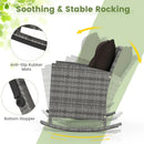 3-Piece Patio Rocking Chair Set with Glass Table & Cushions by LJGDeals