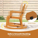3 Piece Patio Rocking Set Acacia Wood Rocker Bistro Set with Rattan Seat and Back by LJGDeals