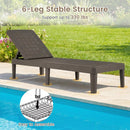 3-Piece Patio Set with 2 Adjustable Lounger Chairs and Rattan Side Table by DirectDeals