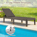 3-Piece Patio Set with 2 Adjustable Lounger Chairs and Rattan Side Table by LJGDeals
