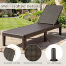 3-Piece Patio Set with 2 Adjustable Lounger Chairs and Rattan Side Table by LJGDeals