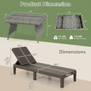 3-Piece Patio Set with 2 Adjustable Lounger Chairs and Rattan Side Table by LJGDeals