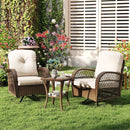 3-Piece Patio Swivel Rocker Set with Glass Side Table by LJGDeals