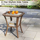 3-Piece Patio Swivel Rocker Set with Glass Side Table by LJGDeals