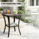 3-Piece Patio Swivel Rocker Set with Glass Side Table by DirectDeals