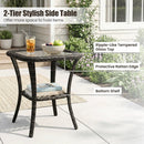 3-Piece Patio Swivel Rocker Set with Glass Side Table by LJGDeals