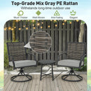 3 Piece Patio Swivel Chair Set with Soft Seat Cushions for Backyard by LJGDeals