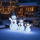 3-Piece Pre-Lit 3D Snowman Set with 270 LED Lights by LJGDeals