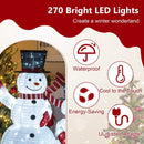 3-Piece Pre-Lit 3D Snowman Set with 270 LED Lights by LJGDeals