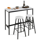 3 Piece Pub Table and Stools Kitchen Dining Set