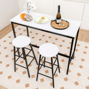 3 Piece Pub Table and Stools Kitchen Dining Set