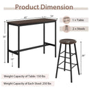 3 Piece Pub Table and Stools Kitchen Dining Set by LJGDeals