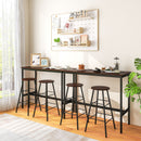 3 Piece Pub Table and Stools Kitchen Dining Set