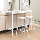 3 Piece Pub Table and Stools Kitchen Dining Set